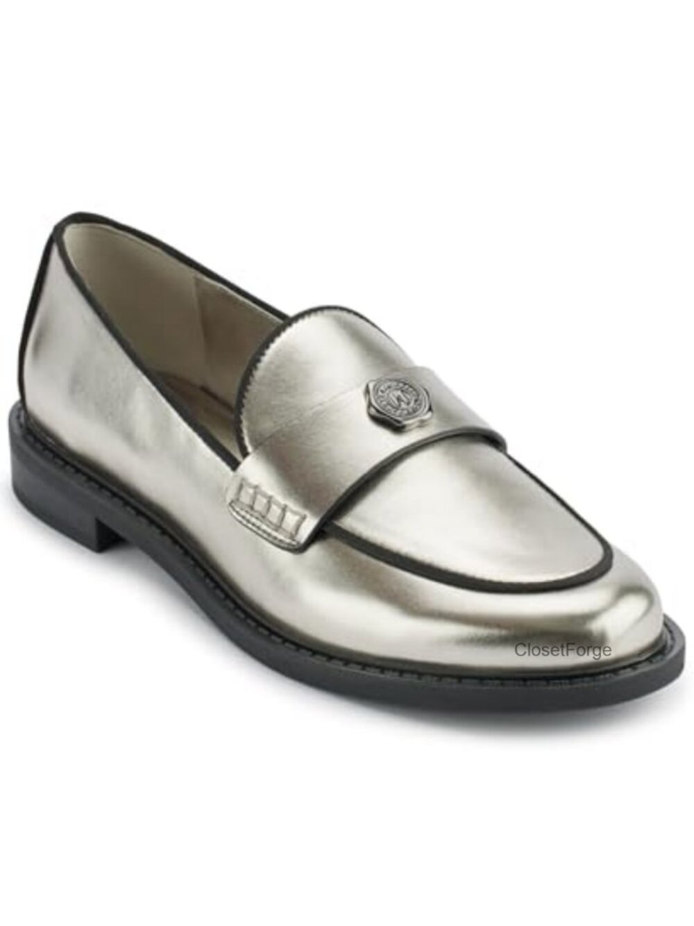 Karl Lagerfeld Women's Leather Loafers Slip-On Casual Everyday Flats